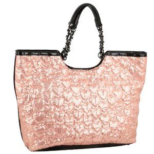 Betsey Johnson High Sequency Tote NWT blush